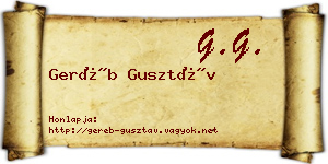 Geréb Gusztáv névjegykártya